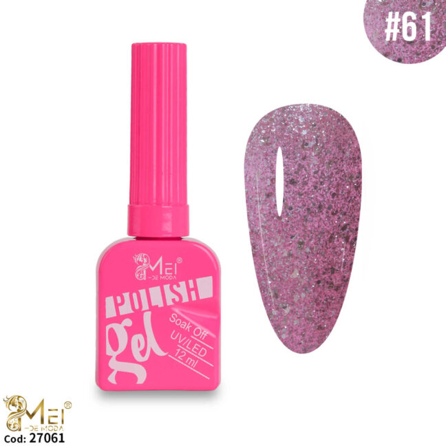Esmalte Gel Polish Glitter 12ml #61
