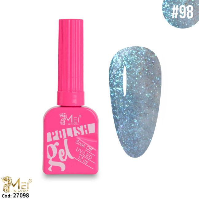 Esmalte Gel Polish Glitter 12ml #98