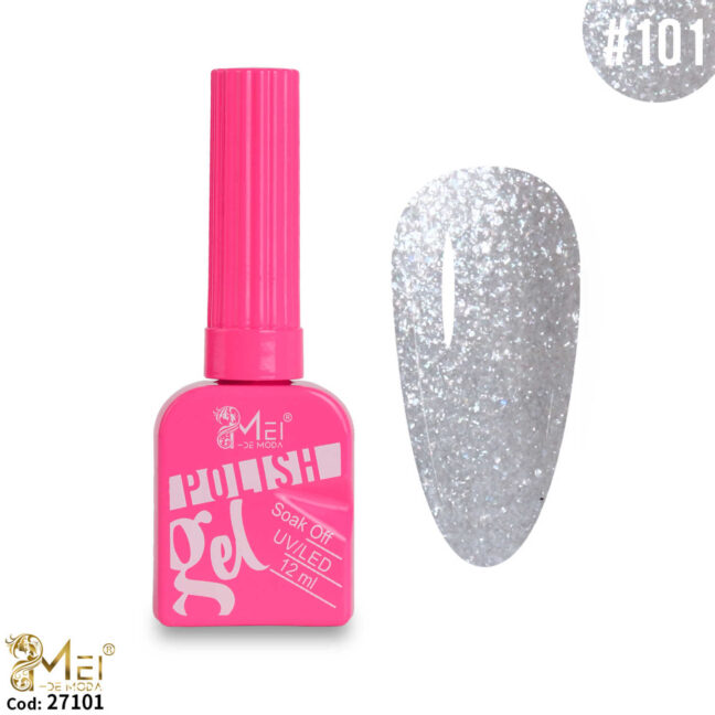 Esmalte Gel Polish Glitter 12ml #101