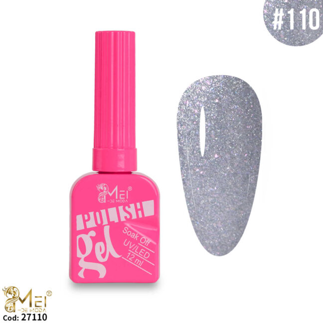 Esmalte Gel Polish Glitter 12ml #110