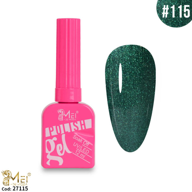 Esmalte Gel Polish Glitter 12ml #115