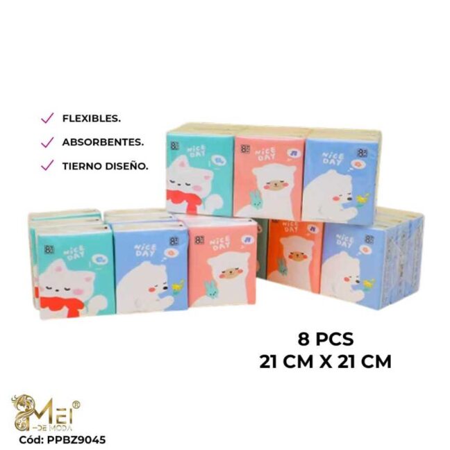 Toalla de Papel 8pcs 210*210mm