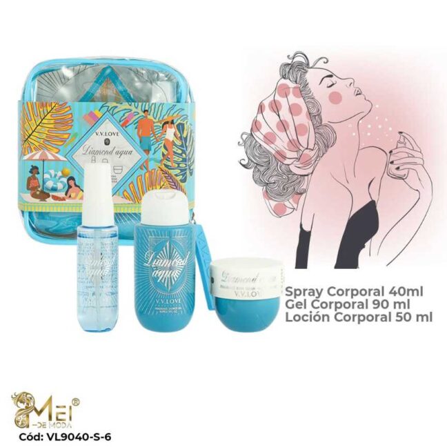 Set de Spray Corporal Mujer 3 pcs AGUA