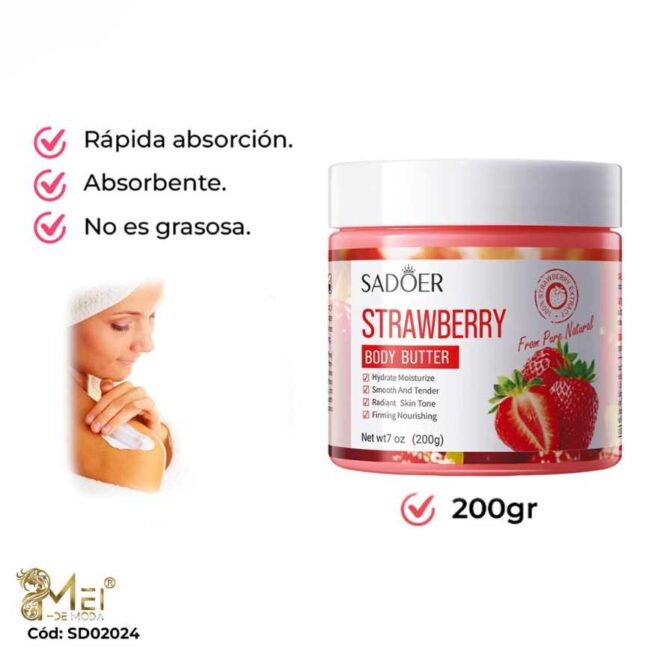 Manteca Corporal Frutilla 200gr