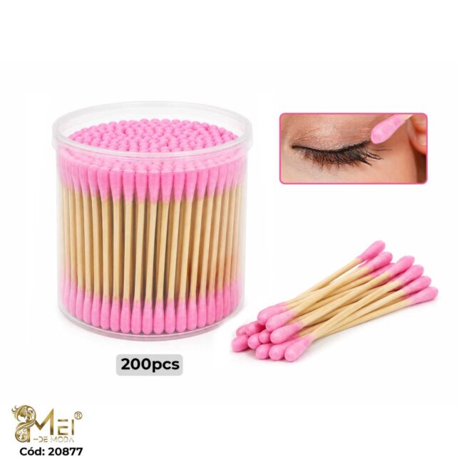 Hisopos Rosados 200 pcs