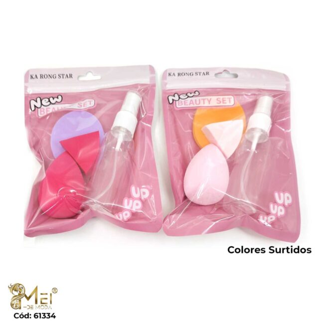 Set de Esponja + Botella Spray 12 unidades