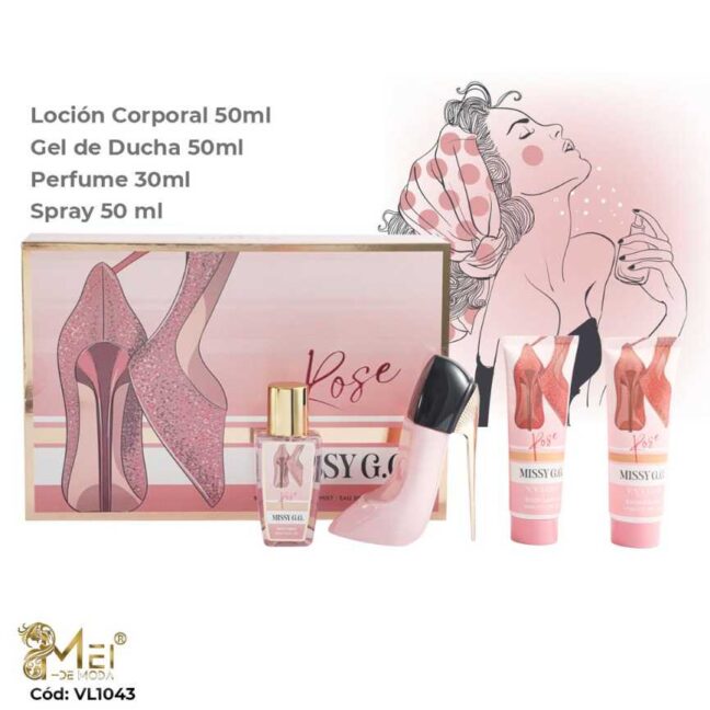 Ser de Perfume Mujer 4 pcs Rose