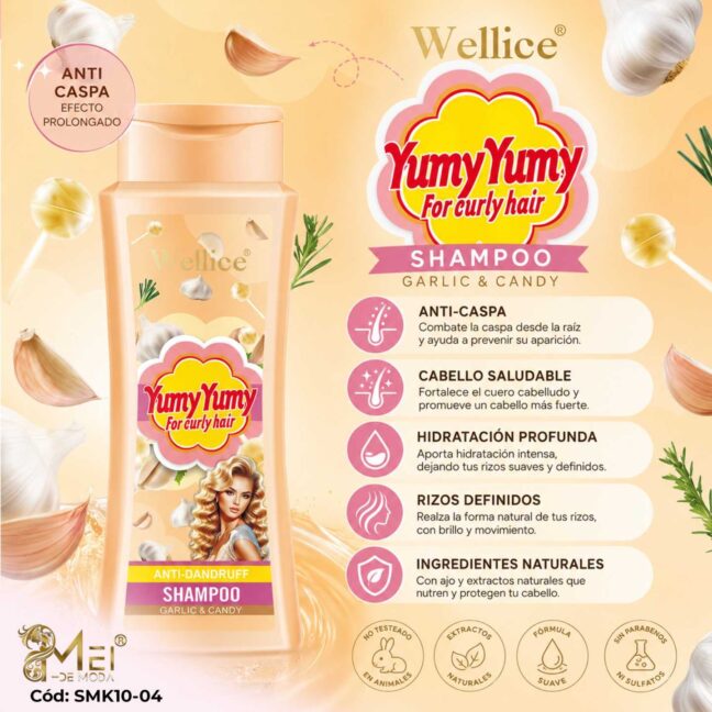 Shampoo para Cabello ajo y caramelo 400ml