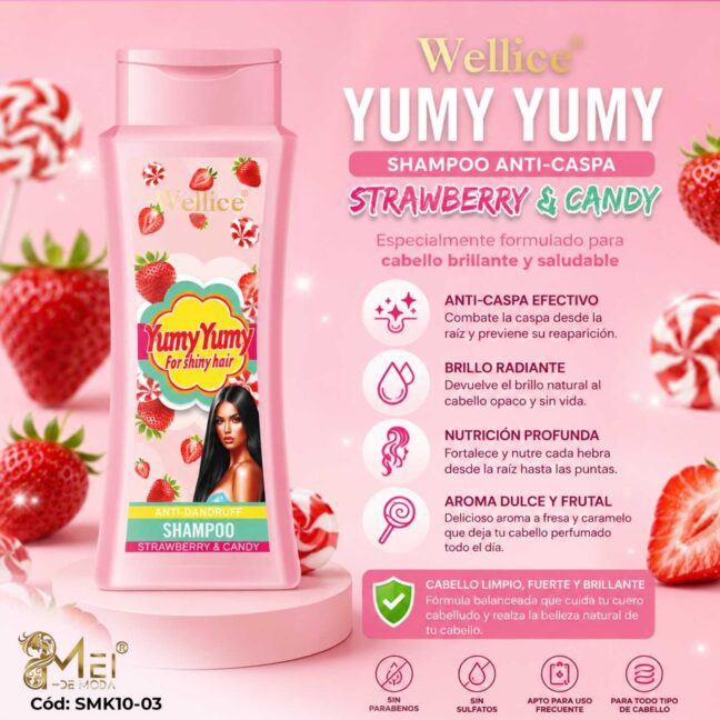 shampoo para Cabello 400ml fresa y caramelo