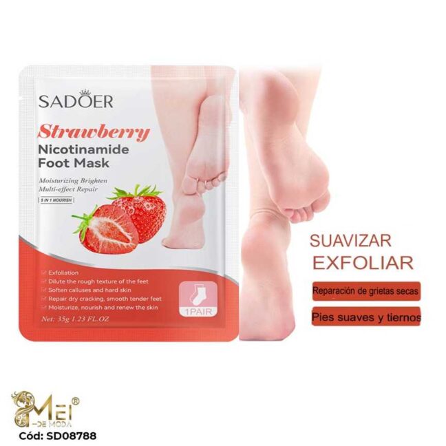 Mascarilla para Pies Frutilla pack 5 unidades
