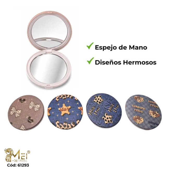 Espejo de Bolsillo Doble DISEÑO VARIOS