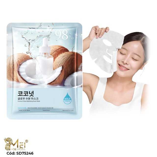 Mascarilla Facial Coconut pack 10 unidad