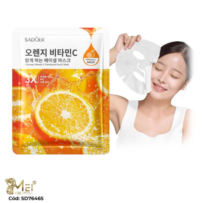 Mascarilla Facial Naranja pack 10 unidades