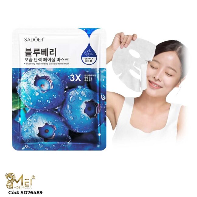 Mascarilla Facial Arándanos pack 10 unidades