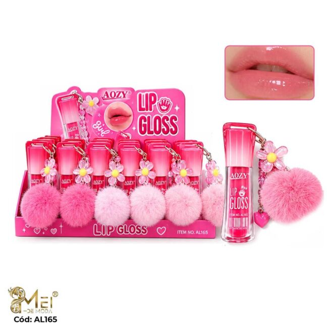 Brillo Labial con Llavero 24 pcs