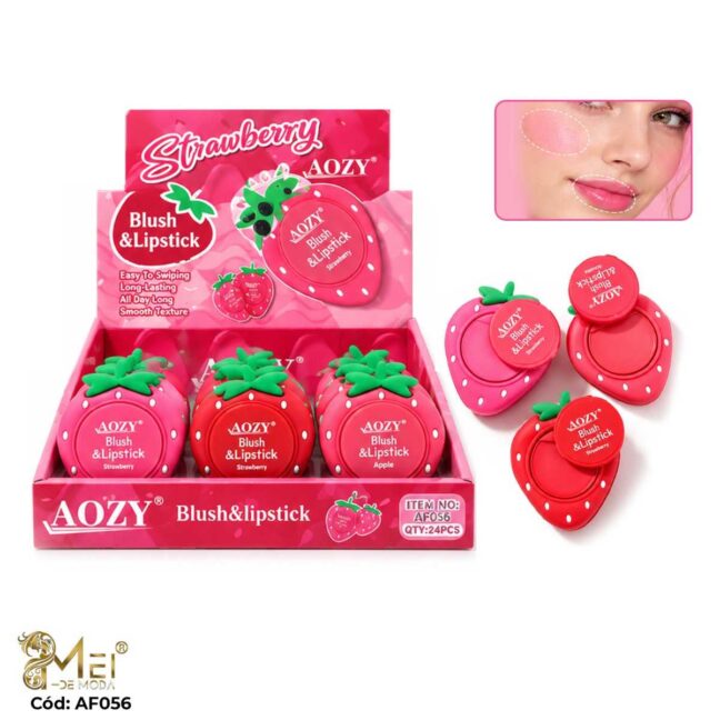 Labial y Rubor Frutilla 24 PCS