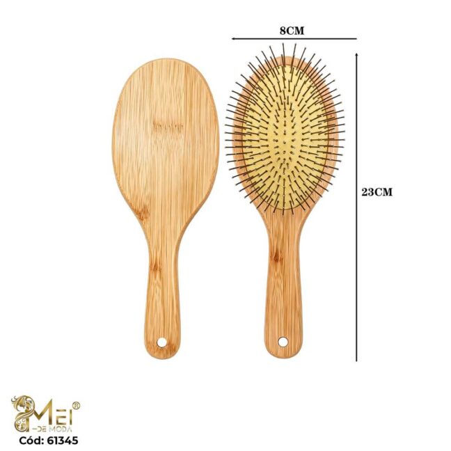 Cepillo de Pelo de Bambú Ovalado